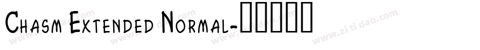 Chasm Extended Normal字体转换